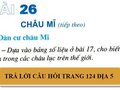 Trả lời câu hỏi Bài 26 trang 124 Địa Lí 5