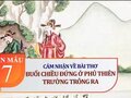 Cảm nhận về bài Buổi chiều đứng ở phủ Thiên Trường trông ra