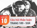 Câu hỏi thảo luận trang 189 SGK Lịch sử 10