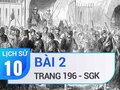 Bài 2 trang 196 SGK Lịch sử 10