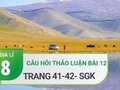 Câu hỏi thảo luận Bài 12 SGK Địa lí 8