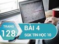 Bài 4 trang 128 SGK Tin học 10