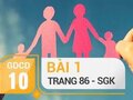 Bài 1 trang 86 SGK GDCD 10