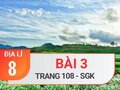 Bài 3 trang 108 SGK Địa lí 8