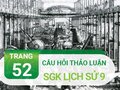Câu hỏi thảo luận trang 52 SGK Lịch sử 9