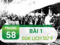 Bài 1 trang 58 SGK Lịch sử 9
