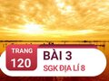 Bài 3 trang 120 SGK Địa lí 8