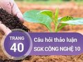 Câu hỏi thảo luận trang 40 SGK Công nghệ 10