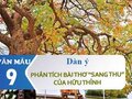 Dàn ý phân tích bài thơ Sang thu - Hữu Thỉnh