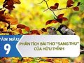 Phân tích Sang thu của Hữu Thỉnh