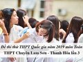 Đề thi thử môn Toán THPT năm 2019 trường THPT Chuyên Lam Sơn - Thanh Hóa lần 3