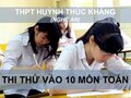Đề thi thử toán vào 10 THPT Huỳnh Thúc Kháng - Nghệ An
