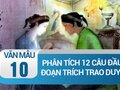 Phân tích 12 câu đầu đoạn trích Trao duyên trong Truyện Kiều (Nguyễn Du)