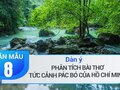Dàn ý phân tích bài thơ Tức cảnh Pác Bó của Hồ Chí Minh