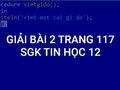 Bài 2 trang 117 Tin Học 11