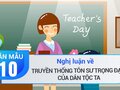 Nghị luận về truyền thống Tôn sư trọng đạo của dân tộc ta