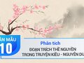 Phân tích đoạn trích Thề nguyền trong Truyện Kiều - Nguyễn Du