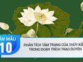 Phân tích tâm trạng của Thúy Kiều trong đoạn trích Trao duyên