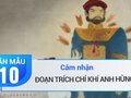 Cảm nhận về đoạn trích Chí khí anh hùng