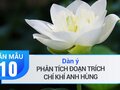 Dàn ý phân tích đoạn trích Chí khí anh hùng