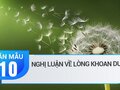 Nghị luận về lòng khoan dung
