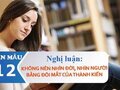 Nghị luận không nên nhìn đời, nhìn người bằng đôi mắt của thành kiến