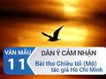 Dàn ý cảm nhận về bài thơ Chiều tối - Hồ Chí Minh