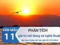 Giá trị nội dung và giá trị nghệ thuật trong bài thơ Chiều tối