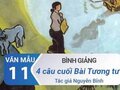 Bình giảng bốn câu cuối bài Tương tư - Nguyễn Bính