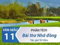 Phân tích bài thơ Nhớ đồng của Tố Hữu