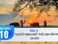 Dàn ý thuyết minh một thể loại văn học: Ca dao
