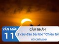 Cảm nhận về 2 câu thơ đầu bài Chiều tối - Hồ Chí Minh