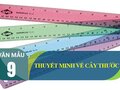 Văn mẫu 9 - Thuyết minh về cây thước kẻ