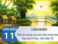 Ấn tượng của anh (chị) về bài thơ Đây thôn Vĩ Dạ