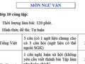 Cấu trúc đề thi tuyển sinh vào 10 Tiền Giang 2019/2020 - tất cả các môn