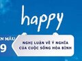 Nghị luận về ý nghĩa của cuộc sống hòa bình