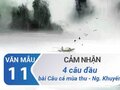 Cảm nhận 4 câu đầu bài Câu cá mùa thu - Nguyễn Khuyến