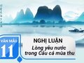 Nghị luận lòng yêu nước trong bài thơ Câu cá mùa thu - Nguyễn Khuyến
