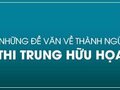Những đề văn về thành ngữ Thi trung hữu họa hay nhất
