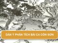 Dàn ý phân tích tác phẩm Bài ca Côn Sơn