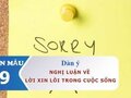 Dàn ý nghị luận về lời xin lỗi