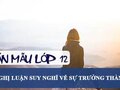Nghị luận suy nghĩ về sự trưởng thành
