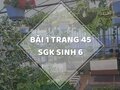 Bài 1 trang 45 sgk Sinh học 6