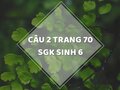 Câu 2 trang 70 SGK Sinh học 6