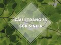 Câu 1 trang 76 SGK Sinh học 6