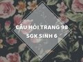 Câu hỏi thảo luận trang 98 SGK Sinh 6