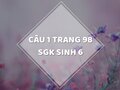 Câu 1 trang 98 SGK Sinh học 6