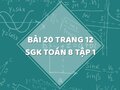 Bài 20 trang 12 SGK Toán 8 tập 1