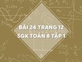 Bài 24 trang 12 SGK Toán 8 tập 1