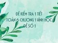 Đề kiểm tra 1 tiết Toán 6 chương 1 Hình học (Đường thẳng) - Đề số 1